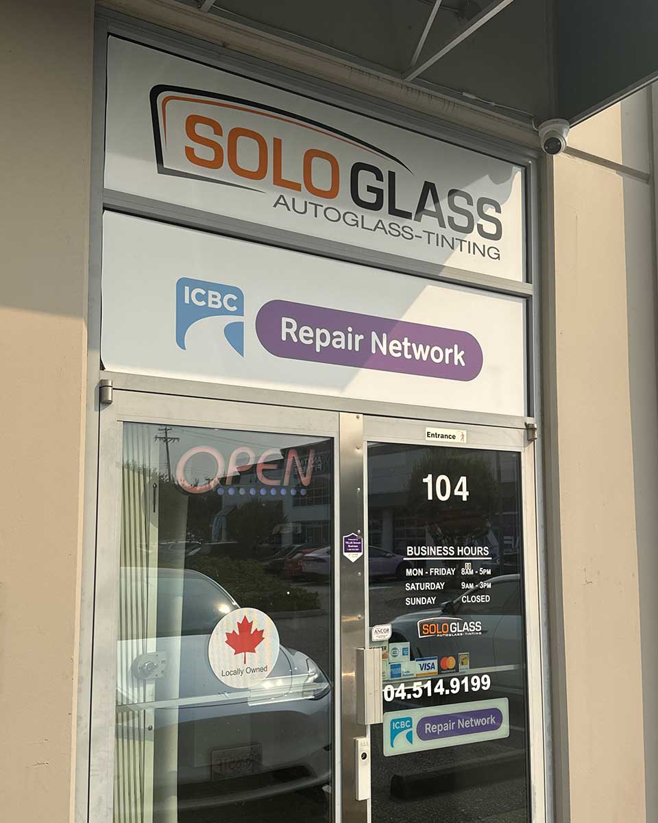 solo-glass-front ICBC windshield replacement in Langley